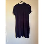 NEW Reb & J Womens Navy Blue Soft Stretchy Collared Keyhole T Photo 2