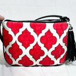 Brighton Love Dove Canvas Leather Tassel Red Bird Pouch Crossbody Bag  Photo 7
