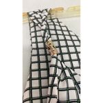 Worthington  Womens Medium Sleeveless Blouse White Green‎ Black Checkered Photo 1