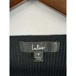 Women’s Lulu’s Small Black Long Sleeve Cropped Shirt with Poofed Sleeves Photo 3