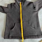 Gap Vintage Fleece Zip Front Hoodie Womens Medium Gray Jacket Y2K Stretch Shirt Photo 7