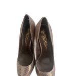 Alice + Olivia  Silver Leather Platform Heels Size 10 / 40 Photo 9