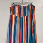 Torrid  Multicolor Striped Gauze Midi Strapless Dress Sz 2 Photo 8