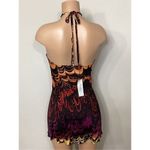 New. SKY multicolored silk mini dress with crystal rope at neck. Retails $249 Black Size XS Photo 5