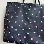 Victoria's Secret Victoria’s Secret Reversible Pink Black Stripe Floral Large Weekender Carry Tote Photo 5