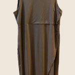 Lisa Rinna Collection Side Ruched Midi Dress Brown Size 1X Photo 4