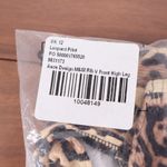 ASOS DESIGN Leopard Print Rib V Front High Leg Bikini Bottoms Size 12 Brown Photo 6