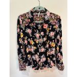 Free People  Hold On To Me Floral Printed Button Down Top Sz L Boho Photo 1