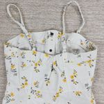 Forever 21  Denim Floral Babydoll Dress Small White Button‎ Down Y2k Cottagecore Photo 6