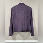 Sag Harbor  Blazer Purple Frindged Novelty Tweed Jacket Blazer Photo 3
