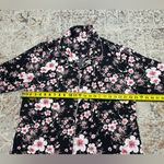 BODY TOUCH Classics floral button down night gown shirt size 2X black pink Photo 4