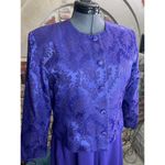 dress blazer formal purple 1970s floral Size 14 Photo 6