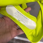 Aerie NWT Neon Green Jacquard Cut Out String One Piece Swimsuit Size Med Photo 5