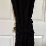 D96p 100% linen wide leg cropped jumpsuit minimalist quiet luxury Lithuania Black Size M Photo 0