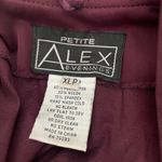 Alex Evenings  XL Petite Top Blouse Burgundy Evening Cocktail Party Wedding Photo 3