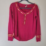 We The Free Free People Pink Long Sleeve Henley Photo 0