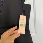 Nanette Lepore  black floral‎ embroidered ruffle sleeves sheath dress size 8 Photo 8