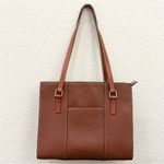 Dooney & Bourke  Brown Pebbled Leather Small Lexington Shopper Tote Shoulder Bag Photo 9