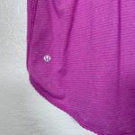 Lululemon Women 4 Purple 105 F Singlet Tank Scalloped Edges Striped Athleisure Photo 6