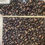 Old Navy  Womens Top Dress Medium Black Floral Paisley Ruffle Long Sleeve Photo 4