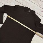 St. John Sport by Marie Gray Ribbed Mock Neck Sweater Brown 1/4 Zip Size Large Photo 3