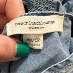 Beach Lunch Lounge Women's Denim Shift Dress Bell Ruffle Sleeve Photo 3