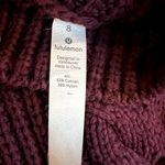 Lululemon  Bring the Cozy Burgundy Turtleneck Cable Knit Size 8 Medium Photo 4