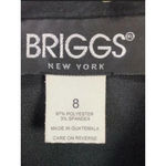 Briggs Petite Zip Up Jacket Size Medium Faux Suede Collared Black Color Block Photo 2