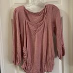 Old Navy Maternity Pink Metallic Fitted Blouse M Photo 0