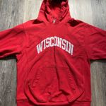Steve & Barry's Vintage 90s‎ Y2K Wisconsin Football Sports College Red Preppy Hoodie Medium Top Photo 0