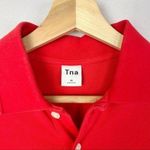 Aritzia  TNA Red Jana Cropped Short Sleeve Polo Top XS Photo 6