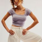 Free People End Game Pointelle Baby Tee Photo 0