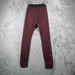 Nike  Air Leggings Womens XS Maroon Logo Spellout Activewear Athleisure Photo 2