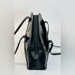 Brighton Black Leather and Nylon Shoulder Bag with Croc Embossed Trim Photo 8