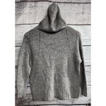 American Eagle Wool Blend Sweater Jegging Fit Hooded Gray Long Sleeve V-Neck M Photo 5