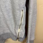 Sundry Metallic Heart Side Zip Sweatshirt Size 3 or US Large Gray Comfy Active Photo 4