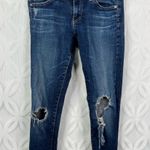 AG Adriano Goldschmied AG Jeans The Legging Super Skinny Low Rise Distressed Ankle Jeans Size 26 Photo 0