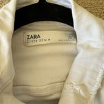 ZARA White Denim Jacket Photo 1