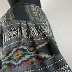 Vintage Thai Silk Handmade Art to Wear Jacket Oversized One Size 100% Silk Aztec Photo 5