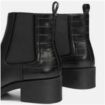 ZARA  Leather Chelsea Ankle Boots Black Size 6.5/37 NEW Photo 3