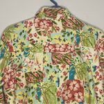 Coldwater Creek  Jacket Button Cotton Floral Patchwork Pink Green Size X-Large Photo 10