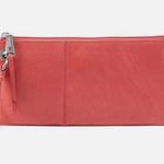HOBO | Vida Coral Pink Clutch Wallet Wristlet Bag Zip Closure | 10"x5.25" Photo 0