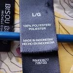 Bisou Bisou Button Down Blouse, Tie, Sz Large Photo 1