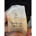 Ganni  Women's Size Medium Bodysuit‎ Black Lace Square Back Long Sleeve Lined Photo 6