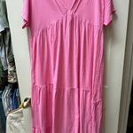 Really Cute Dress Kinda Sheer And Would Make A Very Cute Swimsuit Cover Up. Pink Size L Photo 0