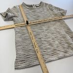 Anthropologie  Postmard Top Womens Small Tweed Textured Short Sleeve Zipper Photo 6