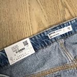 Garage NWT  Denim Festival Micro Shorts Lowrise Blue Distressed Women’s Size 9 Photo 3