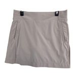 Athleta Momentum Skort Size 10 Light Gray Performance Stretch Built-In Shorts Photo 4