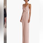 After Six  • Gown • Sleeveless Wrap Dress • Satin Maxi • 14R • Light Pink Photo 2