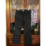 Madewell Curvy Kick Out Jeans Black High Rise Cropped Flare Size 30 Photo 1